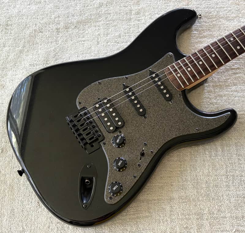 2015 Squier Bullet Stratocaster HSS w Tremolo Limited-Edition Electric Guitar Black Metallic image 1