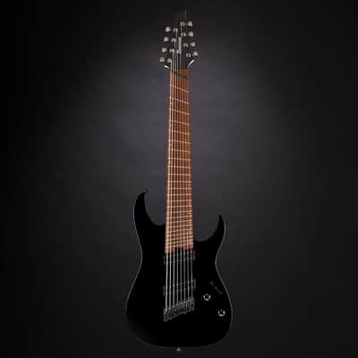 Ibanez Model RGMS8BK Multi Scale 8 String Electric Guitar - Black image 9