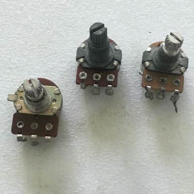 3 Vintage A500K B500K Electric Guitar Tele Strat LP Micro Pots Wiring 500K Short Shaft 1990s image 2