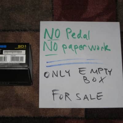 lightly handled - generally mostly very clean Boss EMPTY BOX for SD-1 SUPER OverDrive (NO pedal / NO paperwork) specifically from 2020 - but can be home for other year SD1 pedal) outside of box is black with yellow, light blue, & white graphic image 3