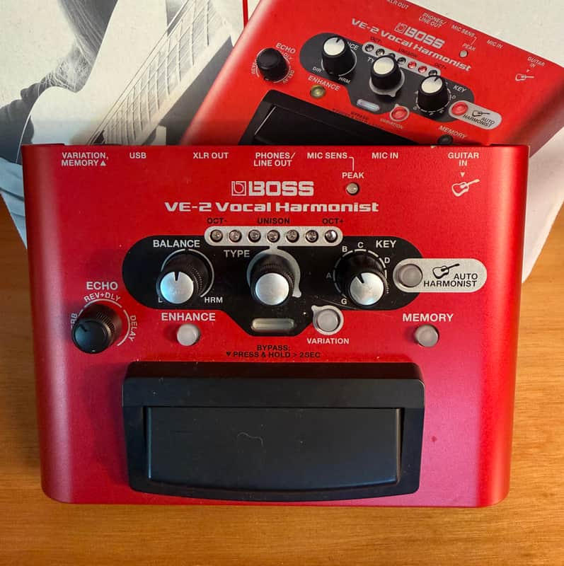 Boss VE-2 Vocal Harmonist Multi-Effect Unit 2014 - Present - Red image 1