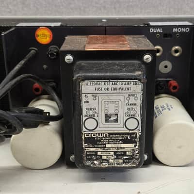 Vintage Crown DC300A Power Amplifier Silver For Repair or Parts image 6