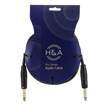 H&A Elite Pro 1/4  Male to 1/4  Male Instrument Cable with Rean Gold Connectors - 3' image 3