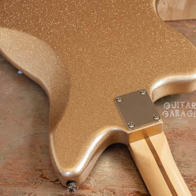Fender USA Strat neck on a Custom Jazzmaster Thinline offset body Champagne Sparkle Fender USA pickups 4-way wiring Gotoh bridge - unique! image 19