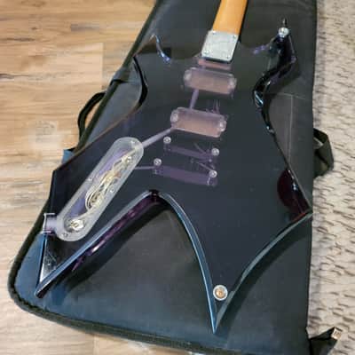 BC Rich Warlock Acrylic Electric Guitar Transparent Purple With BC Rich Gig Bag Excellent Player! image 19