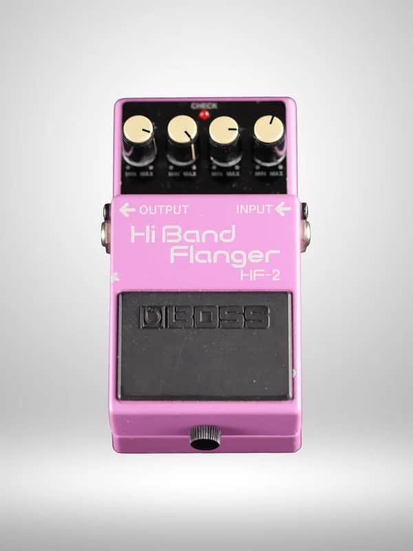 Boss HF-2 Hi Band Flanger (Green Label) 1989 - 1993 - Pink image 1