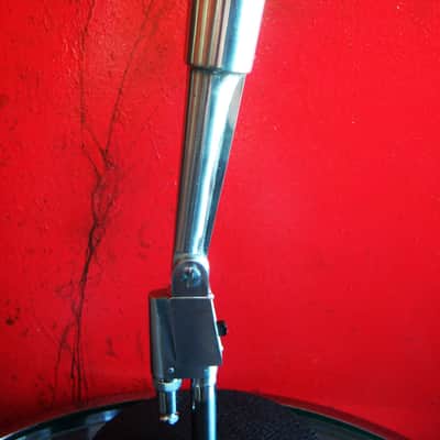 Vintage 1960's Claricon 38-504 dynamic Satin Chrome microphone w connector & desk stand Lafayette Olson Midland image 10