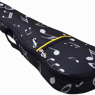 Ukulele Bag 21 Inch Ukulele Bag Waterproof Oxford Musical Note Case Single Shoulder Backpack Adjustable Straps with Ukulele Capo image 3