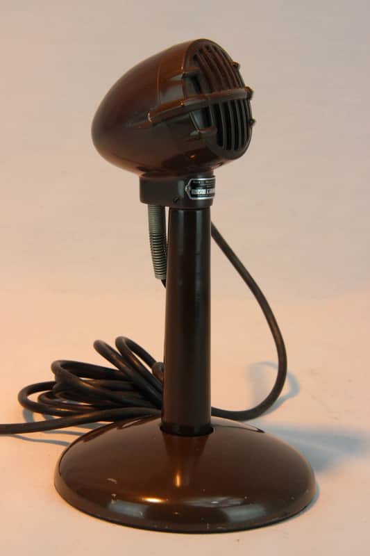 Astatic model 30 Bullet Mic Microphone with stand 1951 Brown image 1
