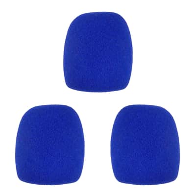 Microphone Windscreen - 3 Pack - Blue - Fits Shure SM58, Beta 58A & Similar - Vocal Mic Cover New image 1