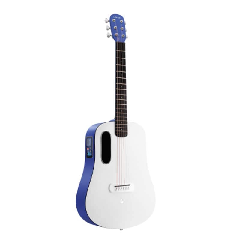 Refurbished LAVA ME play Smart Guitars HILAVA 2.0 System Acoustic Electric Guitar,Right Handed 6 Steels String Acustica Guitarra For Adults & Teens & Beginner (36', LITE BAG, Deep Blue & Frost White) image 1