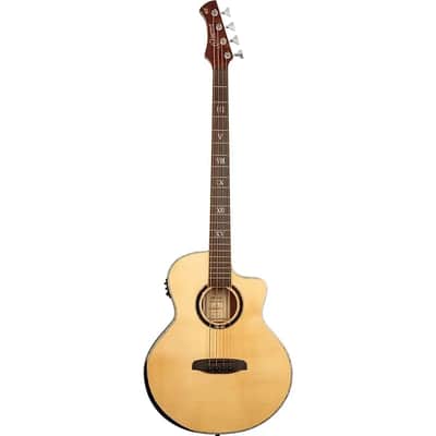 Ortega KTSM2-4 Signature Series Ken Taylor Solid Spruce Top Nato Neck Cutaway 4-String Acoustic-Electric Bass Guitar w/Gig Bag image 6