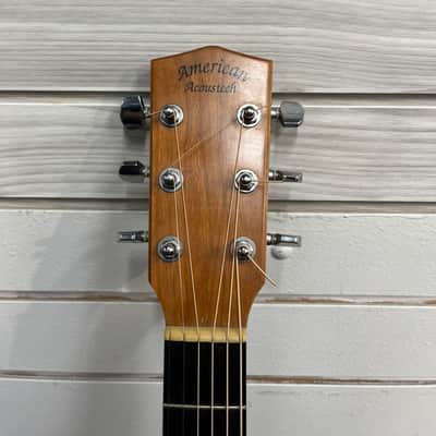 Rare American Acoustech ESVL-1 Natural Acoustic Guitar with Hard Case [Left Handed] image 5