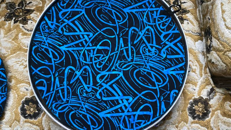 16" single layer Drum Bunny cloth drum cover - dampener - partial mute - compare to Drum Tortillas - Quesadilla - Big Fat Snare image 1