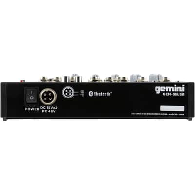 Gemini GEM-08USB 8 Channel USB Bluetooth Mixer for Live Sound & Mixing image 5