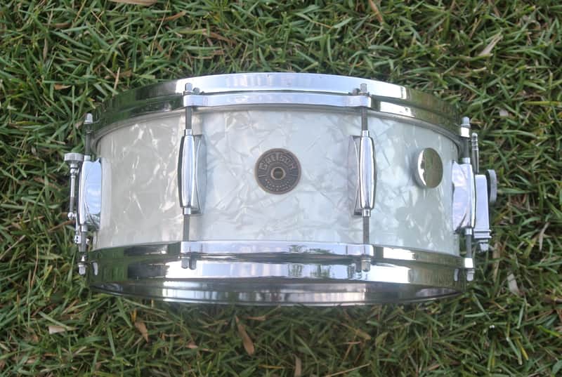 ✨ HARD-TO-FIND! Early 1960's GRETSCH 4157 NAME BAND SNARE DRUM in WMP ✨ RL934 image 1