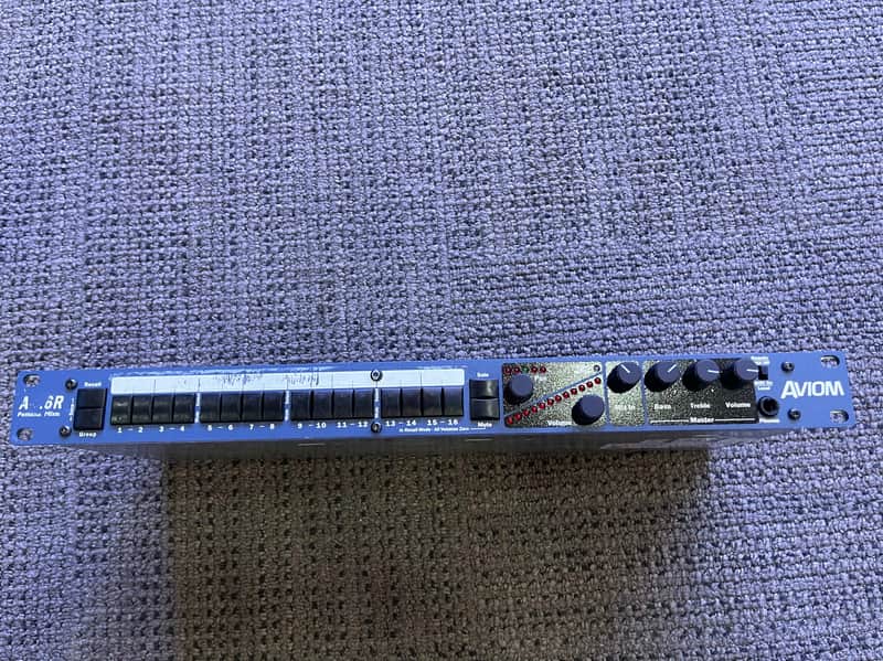 Aviom A-16R 16-Channel Rackmount Personal Mixer 2010s - Blue image 1