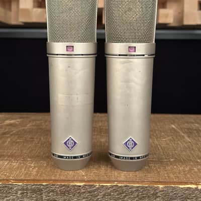 Vintage Neumann U87 Condenser Microphone Matched Stereo Pair! One SN Apart! 1971 U 87 With Swivel Mounts. Rare! image 5