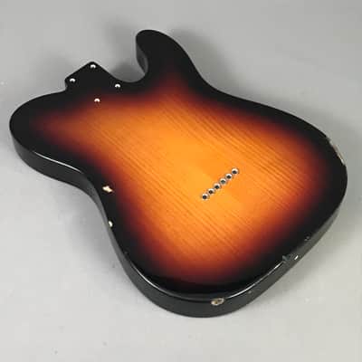 LEFTY Fender Telecaster Left Tele Sunburst Solid Alder Guitar Body Aged Relic 4.9 lb image 13
