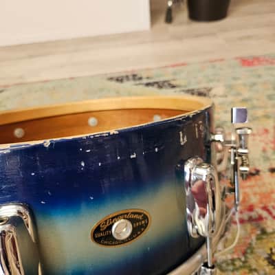 Slingerland No. 151 14x5.5" 3-ply Student Model Snare - Blue/Silver Duco 1960s image 17