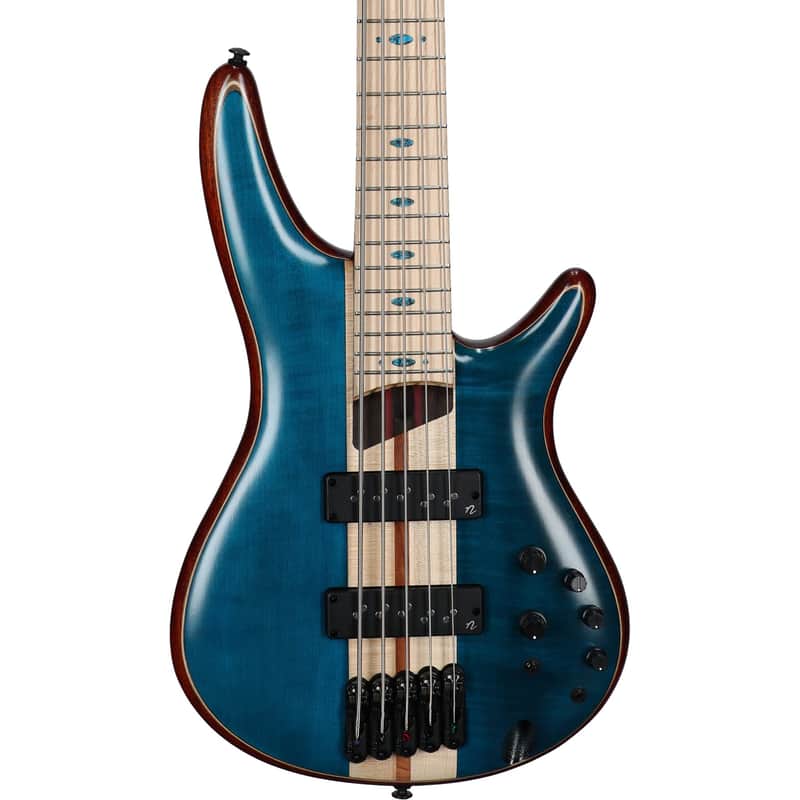 Ibanez SR1425BCGL SR Premium 5-String Bass w/Bag - Caribbean Green Low Gloss image 1