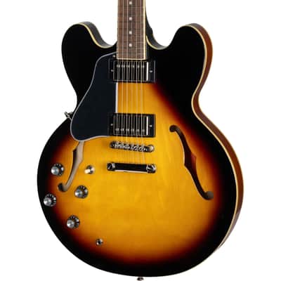 Epiphone ES-335 Left Handed Hollowbody Electric Guitar - Vintage Sunburst image 1