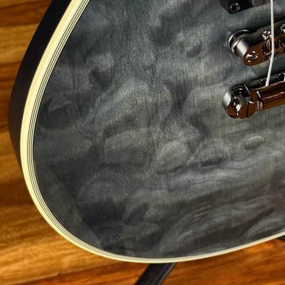 ESP LTD EC-401 QM See Thru Black Satin - 3,561 kg - SN# W22081181 - NEW image 6