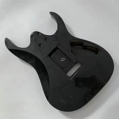 Left Handed Black Floyd Rose Guitar Body DIY Project image 4
