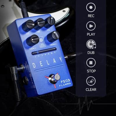 FLAMMA FS03 Electric Guitar Delay Effects Pedal with Looper Stereo Digital Sound 6 Delay Effects Storable Preset Tap Tempo Trail On True Bypass for Pedal Boards image 4