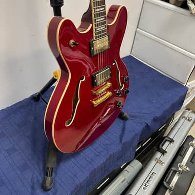 Used Peavey JF-1 Hollowbody Electric Guitar Transparent Red image 11