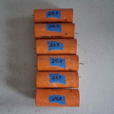 General Instrument Vintage Fender Amp Capacitor (1960s 20uf 525VDC - Quantity 6) image 2