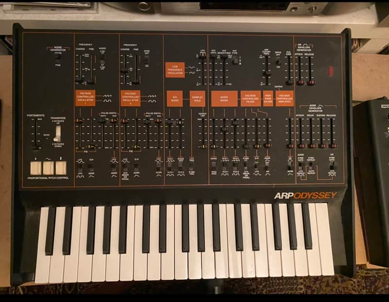 Korg ARP Odyssey Rev3 37-Slim Key Duophonic Analog Synthesizer 2015 - Present - Black/Orange image 1