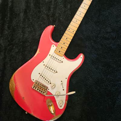 Fender Limited Edition Wildwood 10 Custom Shop 1957 Stratocaster 2017 - Faded Fiesta Red over Gold Sparkle image 2