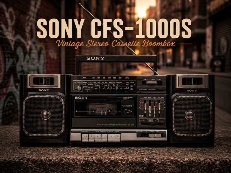 SONY CFS-1000S πRaReπ Vintage Stereo Cassette Boombox image 1