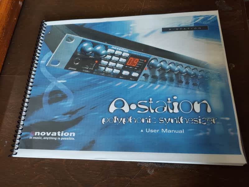 Spiral Comb Bound Printed User Manual for the Novation A Station Rack Synth image 1