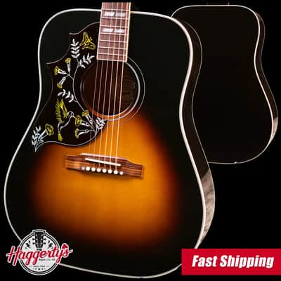 Gibson Hummingbird Standard Left-Handed Acoustic/Electric Guitar - Vintage Sunburst with Hardshell Case image 1