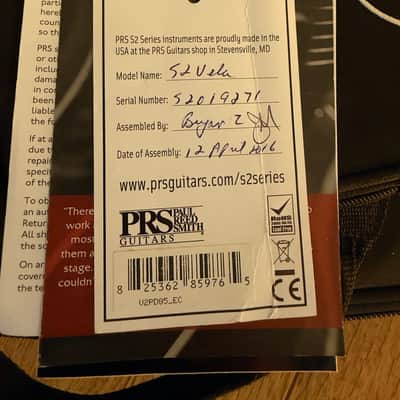 PRS USA S2 Vela 2016 - Rare Discontinued Egyptian Gold Metallic - Mint Cased w/ Docs image 12