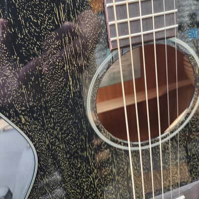 Breedlove RAINFOREST S CONCERT CE Acoustic Electric Guitar RFCN52CEAMAM - Black Gold image 5