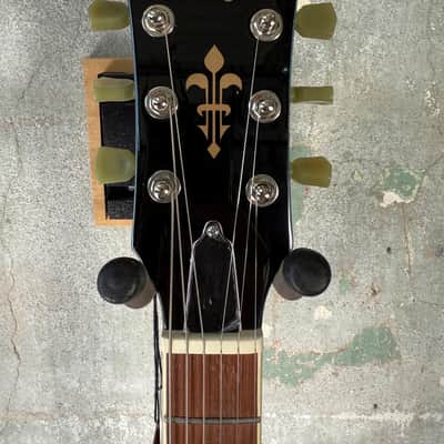 Vintage VS6V-GHB Reissue Series Double Cut with Vibrola Tailpiece - Gun Hill Blue image 6
