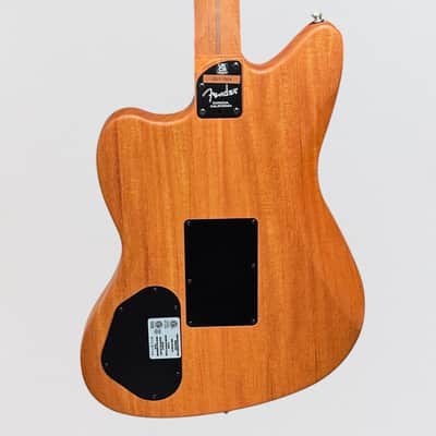 Fender American Acoustasonic Jazzmaster All-Mahogany Acoustic-Electric Guitar - Natural image 4