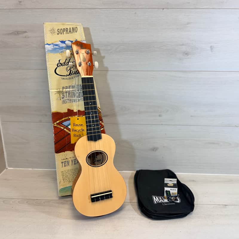 Eddy Finn EF-MN Minnow Soprano Ukulele Natural w/ Gig Bag, Tuner & Box 2010s image 1
