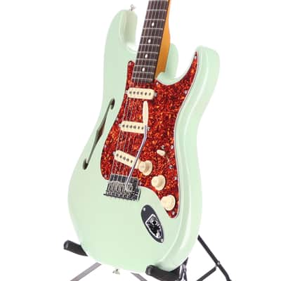 Fender American Professional II Stratocaster Thinline, Transparent Surf Green, Plays Great (L6) (17579) image 4