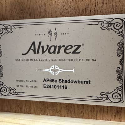 Alvarez AP66ESHB Parlor Acoustic-Electric in Shadowburst w/ Free Pro Setup image 12