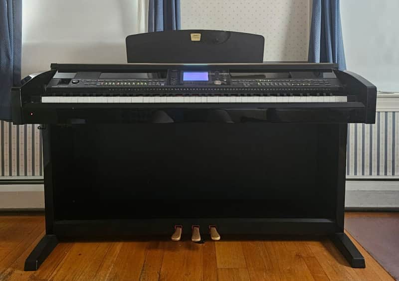 Yamaha CVP-403PE Clavinova 88-Key Digital Piano w/ Bench - Polished Ebony image 1