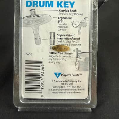 Evans DADK Magnetic Head Drum Key 2001 - 2020 - Black / Chrome image 6