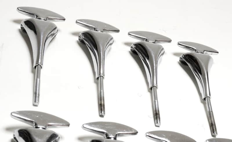 (8) Sonor Bass Drum Tension Rods & Claws, Original Washers - 1960s Teardrop Era / INSPECTED & TESTED image 1