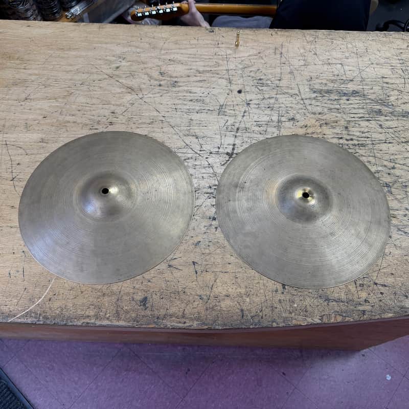 Vintage Zildjian Avedis A 1970's Traditional 13" Hi Hat Cymbals image 1