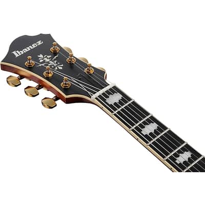 Ibanez PM3C NAL Pat Metheny Signature Hollowbody Electric Guitar. Natural Amber Low Gloss with Case image 8