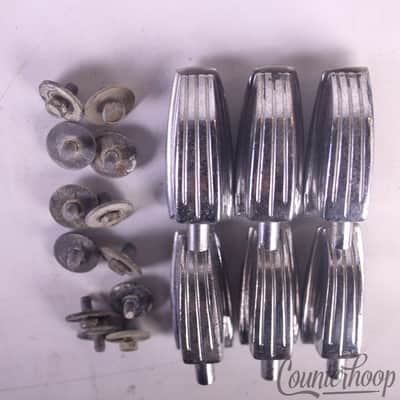 *Ludwig 6x Tom/Snare Drum Small Classic Lugs Set Chrome 1 1/4" Vintage 70s USA* image 2