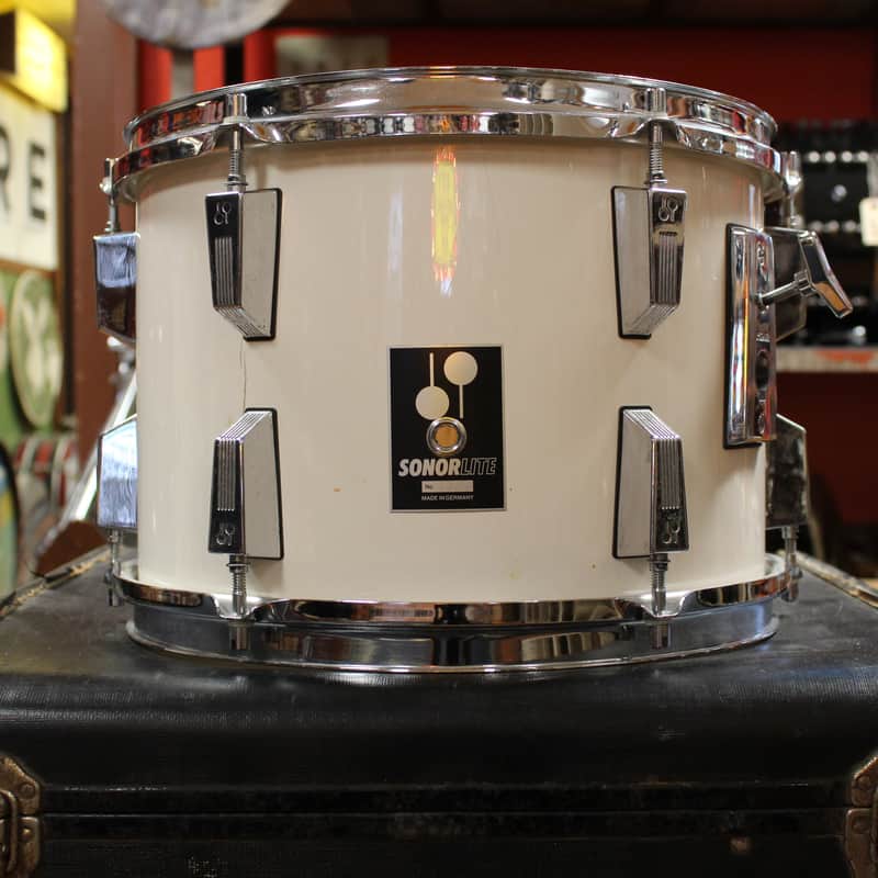1980s Sonor 1980s Sonorlite 9×13 Tom in White Lacquer White La…